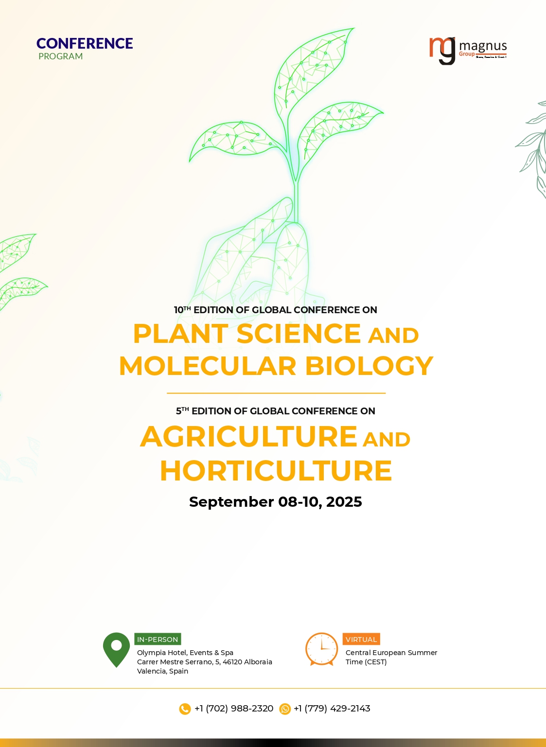 10th Edition of Global Conference on Plant Science and Molecular Biology | Valencia, Spain Program